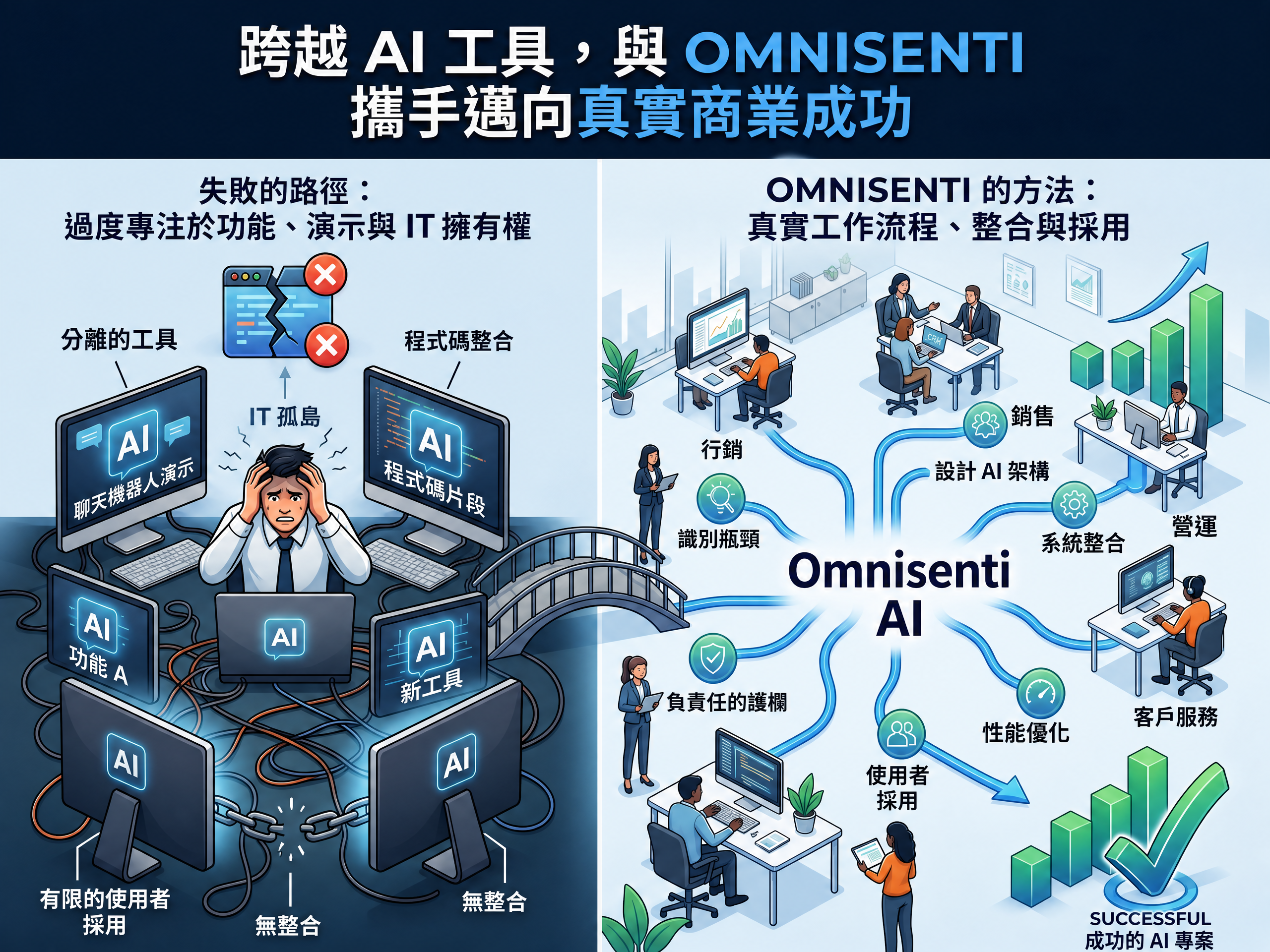 Omnisenti Human First Agentic AI platform diagram